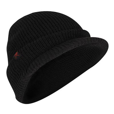 Casquette WATCH BRIM tricotée avec visière NOIRE
