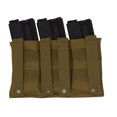 Pochette pour 3 chargeurs MOLLE élastique ouverte COYOTE ROTHCO 5956COY 2