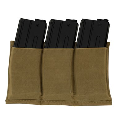 Pochette pour 3 chargeurs MOLLE élastique ouverte COYOTE