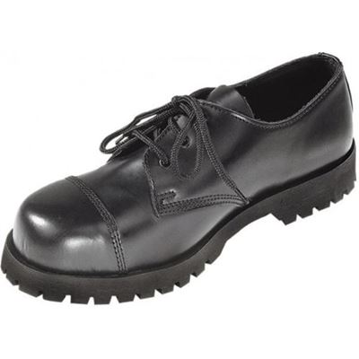 Chaussures BOOTS & BRACES 3 œillets en cuir NOIR