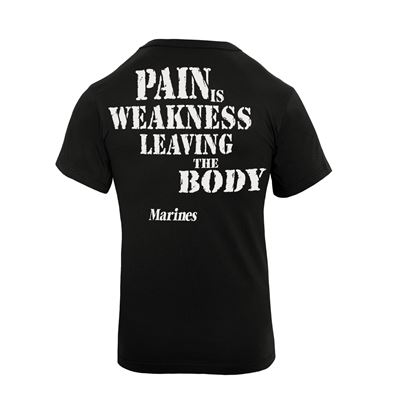 T-shirt MARINES PAIN IS WEAKNESS NOIR ROTHCO 60417 2