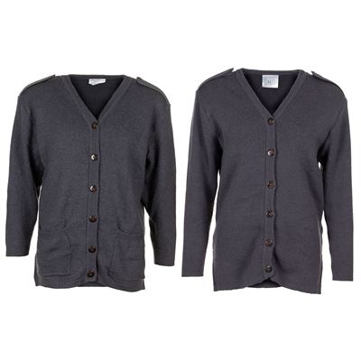 Pull femme britannique à encolure en V GRIS-BLEU d'occasion