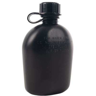Bouteille de terrain originale US 1Qt. en plastique NOIR Armée américaine 606 3