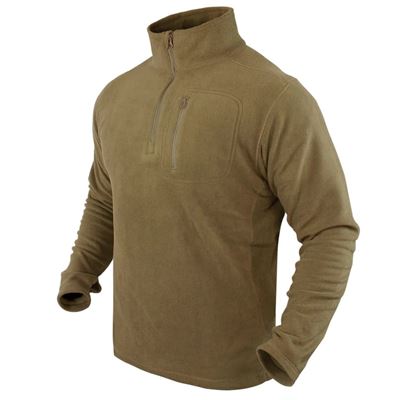 Sweat-shirt CONDOR 1/4 ZIP FLEECE COYOTE BROWN