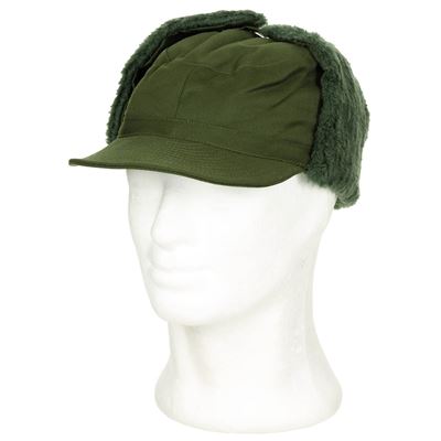 Casquette SUÉDOISE M 59 d'hiver avec visière et oreillettes VERTE Armée suédoise 610033B 2