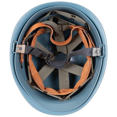 Casque M51 belge AIR FORCE avec intérieur en PVC BLEU d'occasion Armée belge 610480J 2