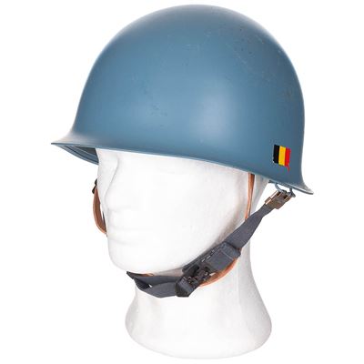 Casque M51 belge AIR FORCE avec intérieur en PVC BLEU d'occasion