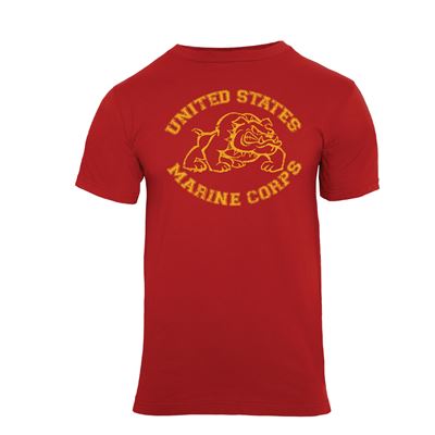 T-shirt VINTAGE U.S. MARINE BULLDOG ROUGE ROTHCO 61163 3