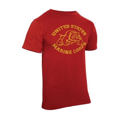 T-shirt VINTAGE U.S. MARINE BULLDOG ROUGE
