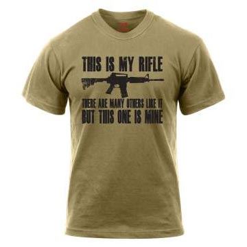 T-shirt THIS IS MY RIFLE COYOTE BROWN