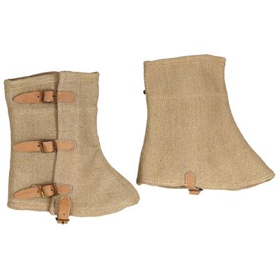 Spinky/embouts ITALIENS avec lanières en cuir et toile SABLE