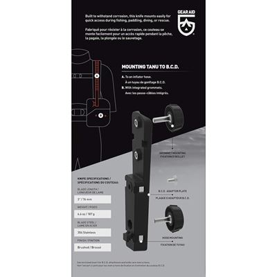 Couteau TANU™ avec adaptateur B.C.D. VERT GEAR AID® 62075 7