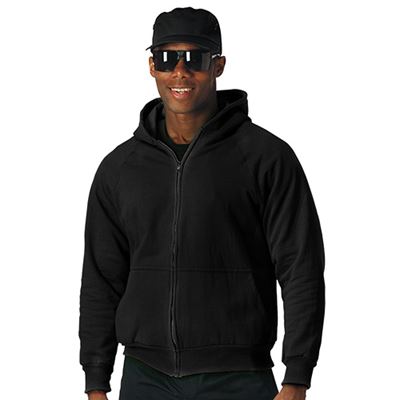 Sweat à capuche THERMAL avec fermeture éclair NOIR ROTHCO 6260BLK 2