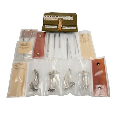 Ensemble d'instruments chirurgicaux pour TRACHEOTOMIE mod. 72 Armée tchèque 66-019-90 3