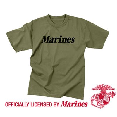 T-shirt enfant avec inscription MARINES VERT