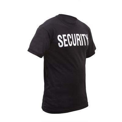 T-shirt avec inscription SECURITY sur la poitrine, manches courtes, NOIR ROTHCO 6616 2