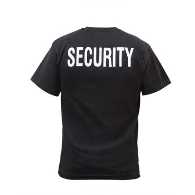 T-shirt avec inscription SECURITY sur la poitrine, manches courtes, NOIR ROTHCO 6616 3