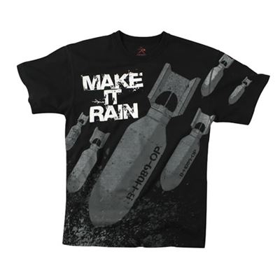 T-shirt VINTAGE MAKE IT RAIN NOIR