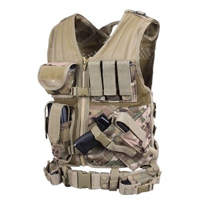 Gilet tactique CROSS DRAW MOLLE MULTICAM® taille extra-large