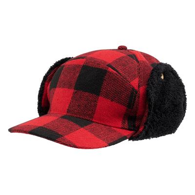 Bonnet d'hiver Lumberjack ROUGE/NOIR