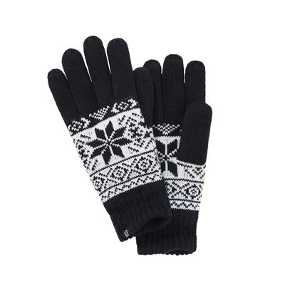 Gants SNOW tricotés NOIRS