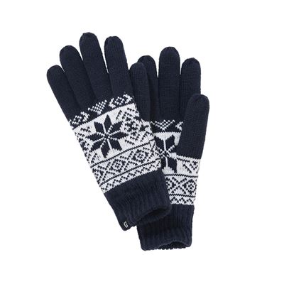 Gants SNOW tricotés BLEUS