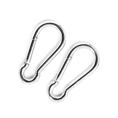 Mousqueton en acier 100 mm, lot de 2 pièces