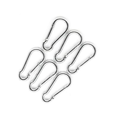 Mousqueton en acier 40 mm, lot de 6 pièces