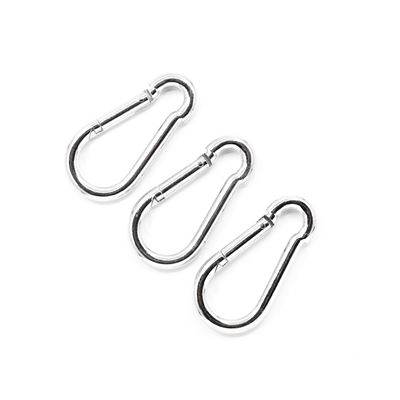 Mousqueton en acier 80 mm, lot de 3 pièces