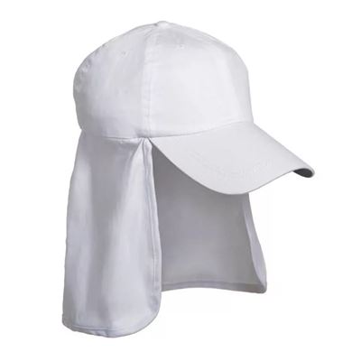 Casquette style baseball LEGION avec protection du cou BLANCHE