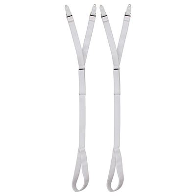 Bretelles STIRRUP pour chemise BLANCHES, lot de 2