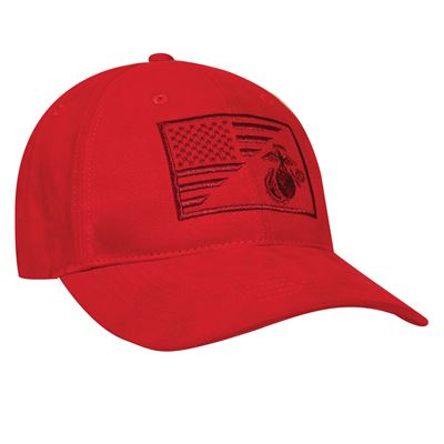 Casquette avec emblème USMC brodé et drapeau américain ROUGE ROTHCO 71850 2