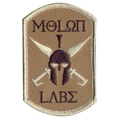 Écusson MOLON LABE velcro DESERT