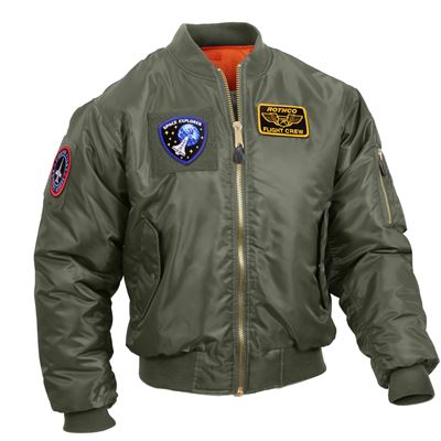 Veste avec écussons MA1 FLIGHT SAGE GREEN ROTHCO 7240 2