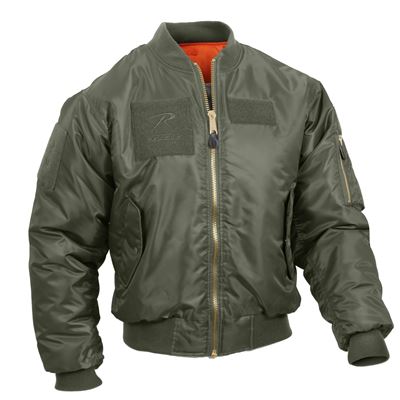 Veste avec écussons MA1 FLIGHT SAGE GREEN ROTHCO 7240 3