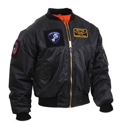 Veste avec écussons MA1 FLIGHT NOIR ROTHCO 7250 4