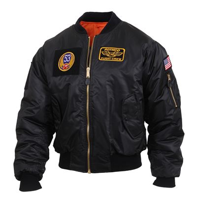 Veste avec écussons MA1 FLIGHT NOIR