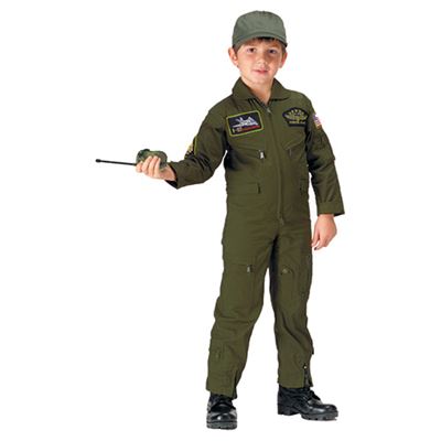 Combinaison enfant US TOP GUN FLIGHT VERTE