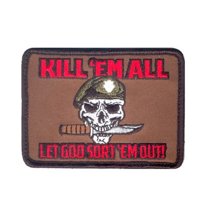 Écusson KILL 'EM ALL LET GOT SORT 'EM OUT velcro