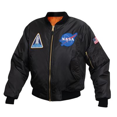 Veste MA1 FLIGHT NASA NOIRE ROTHCO 7328 2