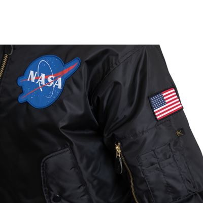 Veste MA1 FLIGHT NASA NOIRE ROTHCO 7328 5