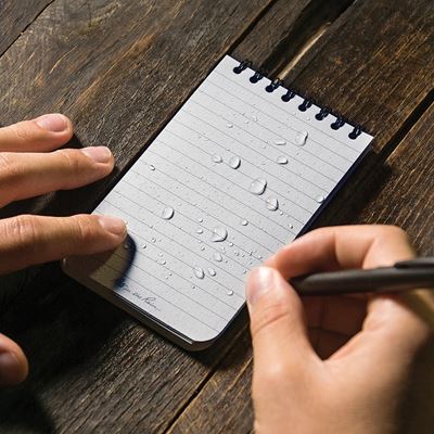 Bloc-notes imperméable TOP-SPIRAL 3x5" petit format NOIR RITE IN THE RAIN RR-735 3