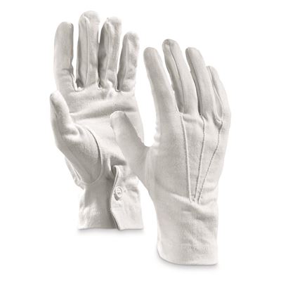 Gants ITALIENS de cérémonie en tissu BLANC