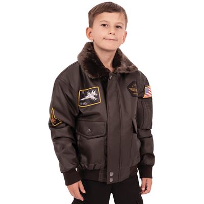 Veste enfant WWII AVIATOR FLIGHT MARRON FONCÉ
