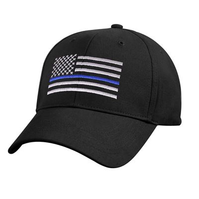 Casquette enfant drapeau américain avec ligne bleue NOIR
