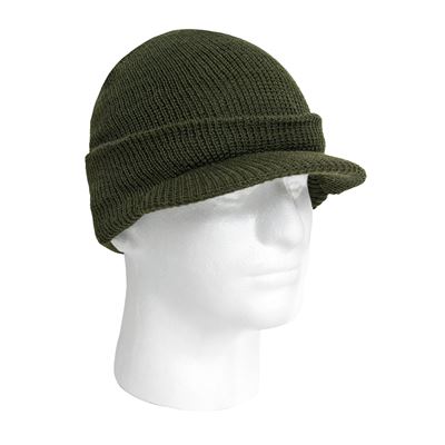 Casquette GI avec visière US JEEP en laine VERTE