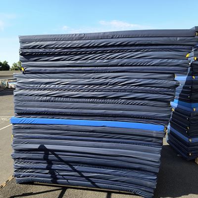 Matelas en mousse à mémoire de forme avec housse 200 x 90 x 7,5 cm BLEU d'occasion  80144625 2