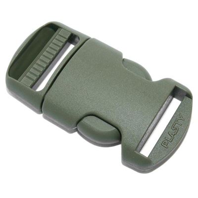 Boucle/fermoir en plastique complet 25 mm VERT