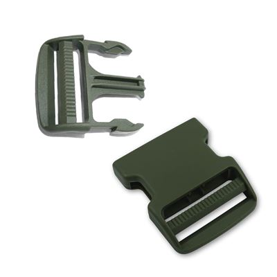 Boucle/fermoir en plastique type S complet 50 mm VERT