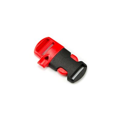 Boucle/fermoir avec sifflet ROUGE/NOIR